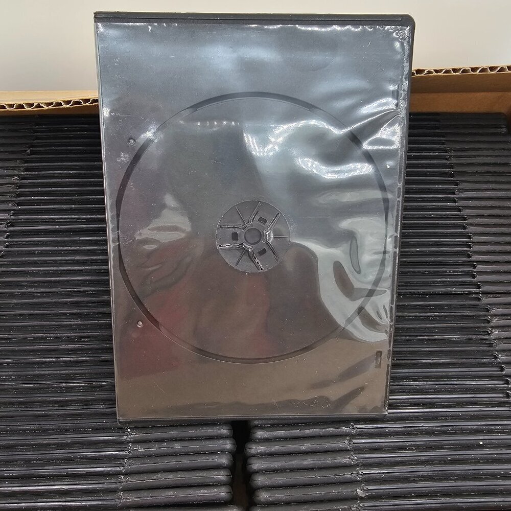 10 Pack Slim Black DVD Cases 14mm Replacement Media Storage Holders